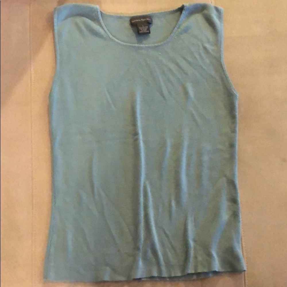blue tank top blouse